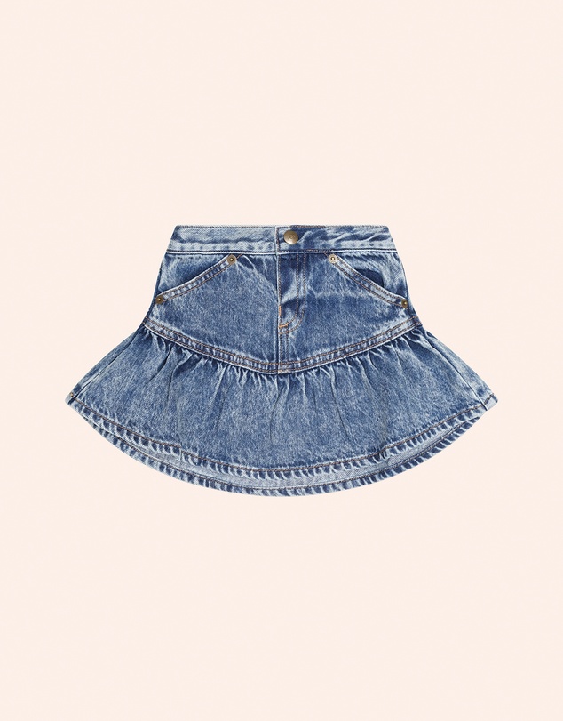 Huxbaby - Dreamy Denim Tiered Skirt - Babies-Teens
