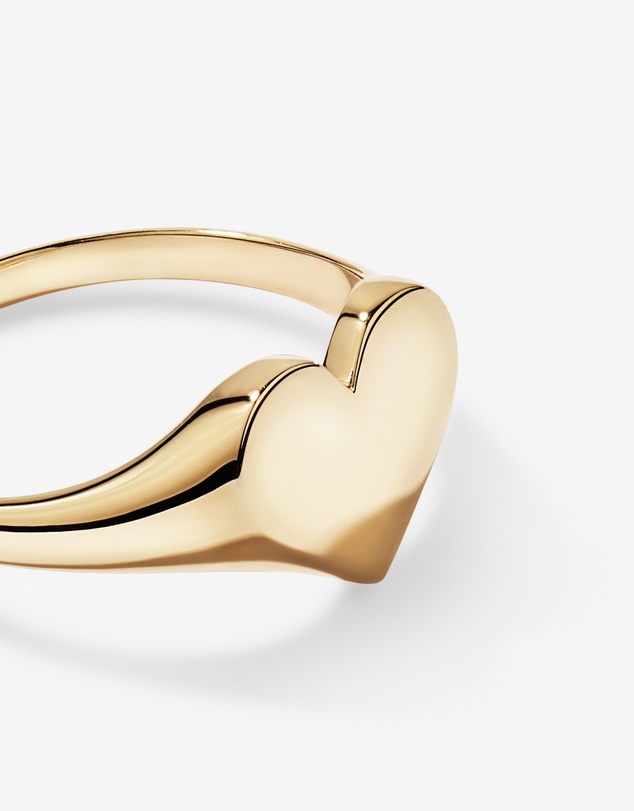 Michael Hill - Heart Signet Ring in 10kt Yellow Gold