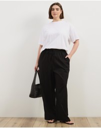 Atmos&Here Curvy - Zosia Cotton Linen Flared Pants
