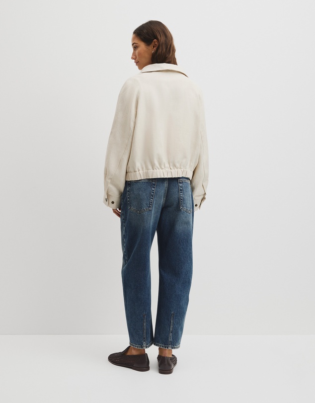 Country Road - Linen Funnel Neck Jacket