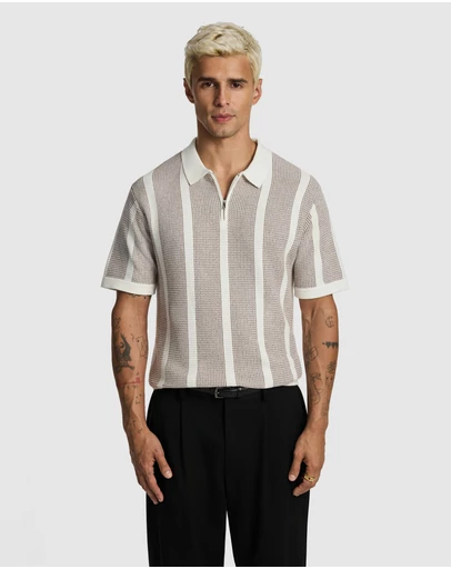 yd. - Hutley Knitted Polo Shirt