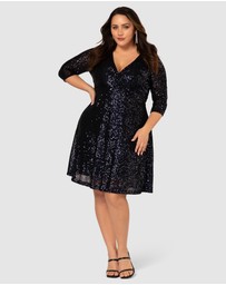 Pink Dusk by Curve Project - Are You Jelly Sequin Dress