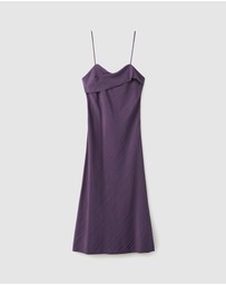 M.N.G - Midi Dress with A Wrap Neckline