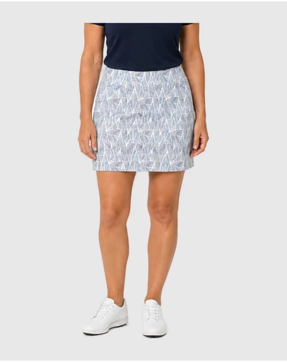 Greg Norman - Plume Print Essential 18 Inch Golf Knit Skort