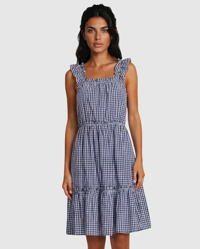 Sant And Abel - Women's Hepburn Gingham Navy Nightie