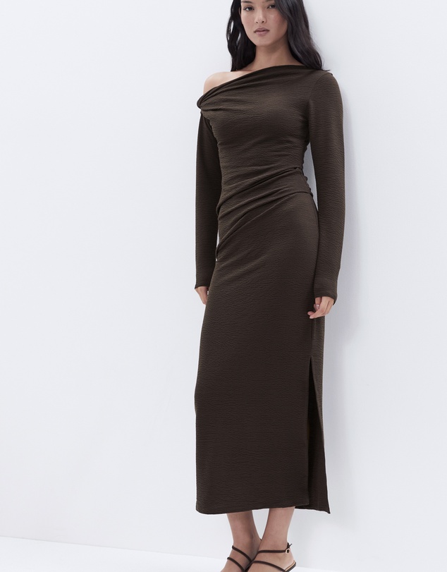 UNISON - Textured Long Sleeve Dress