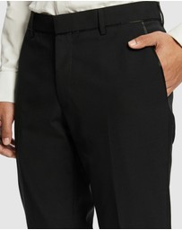 yd. - Seville Slim Tuxedo Wool Blend Dress Pant