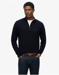 Superdry - Wool Blend Half Zip Slim Fit Jumper