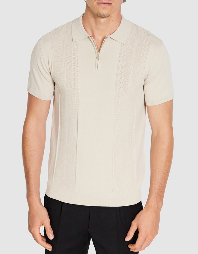 Tarocash - Stilone Zip Knit Polo