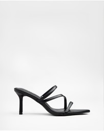 RAID - Tosca Pointed heeled mule sandals in Black