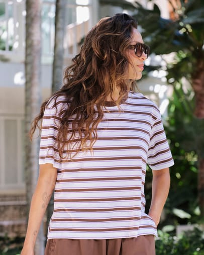 BRUNETTE ORCHID STRIPE