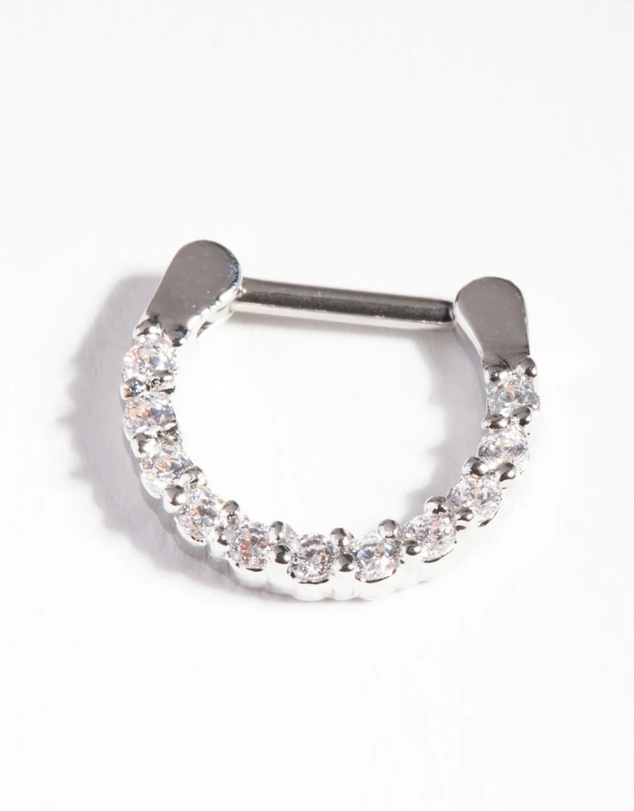 Lovisa - Surgical Steel Cubic Zirconia Septum Ring