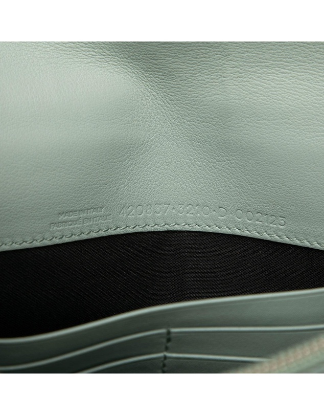 Pre-Loved by Azura Reborn - Pre-Loved Leather Metal Plate City Wallet on Chain