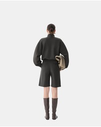 JNBY - JNBY LOOSE STAND UP COLLAR PULLOVER HOODIE