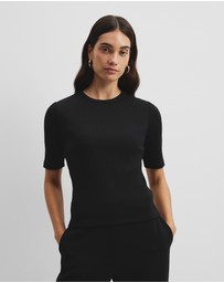 Country Road - Australian Cotton Blend Short Sleeve Fitted T-shirt