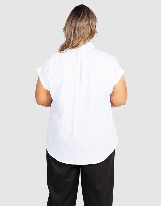 Love Your Wardrobe - Nikki Ruched Extended Sleeve Shirt