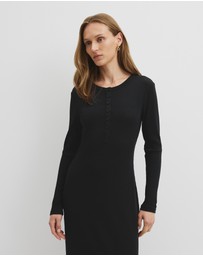 Country Road - Long Sleeve Henley Dress