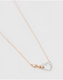Swarovski - Hyperbola necklace, Infinity and heart, White, Mixed metal finish