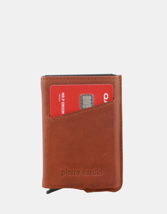 Pierre Cardin - Pierre Cardin Leather Smart Slide Card Holder Tab Wallet