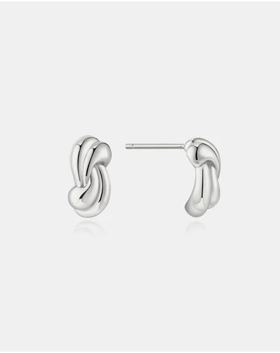 Ania Haie - Silver Rope Twist Stud Earrings