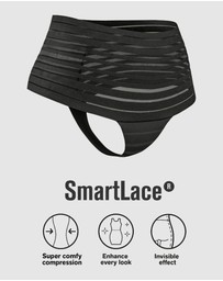 Leonisa - Sheer Stripe Tummy Compression High Waist Thong