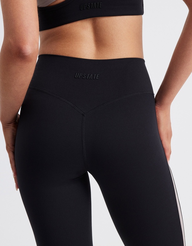 Upstate - Air Sculpt 7/8 Stripe Tight - Black
