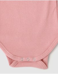 WITH LOVE FOR KIDS - Basics Thick Ribbed Long Sleeve Onesie - Babies