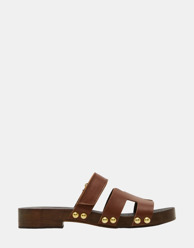 Steve Madden - Canal Brown Leather Sandals
