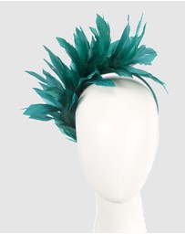 Max Alexander - Modern Teal Green Racing Fascinator