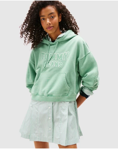 Tommy Jeans - Boxy Crop Varsity Hoodie
