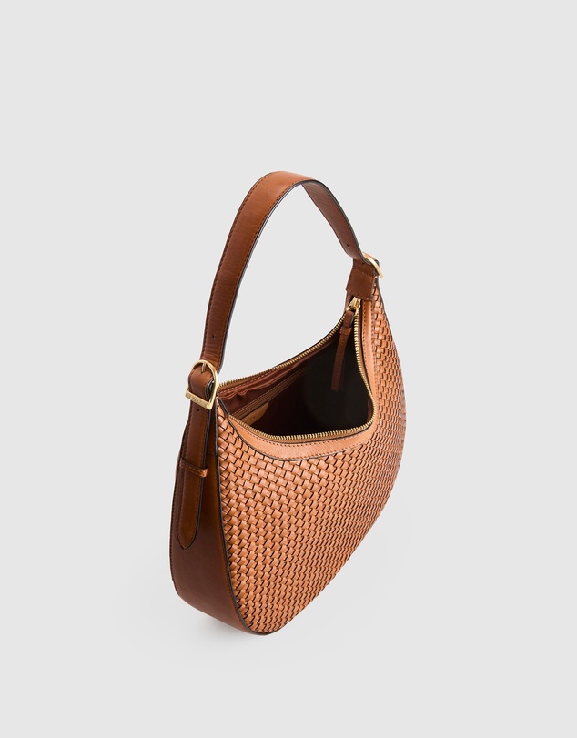 Evity - Sofia Weave Leather Hobo Bag