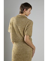 Glamorous - Button-Front Collar Short Sleeve Top