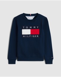 Tommy Hilfiger - Heritage Flag Applique Crew Neck Sweatshirt - Kids