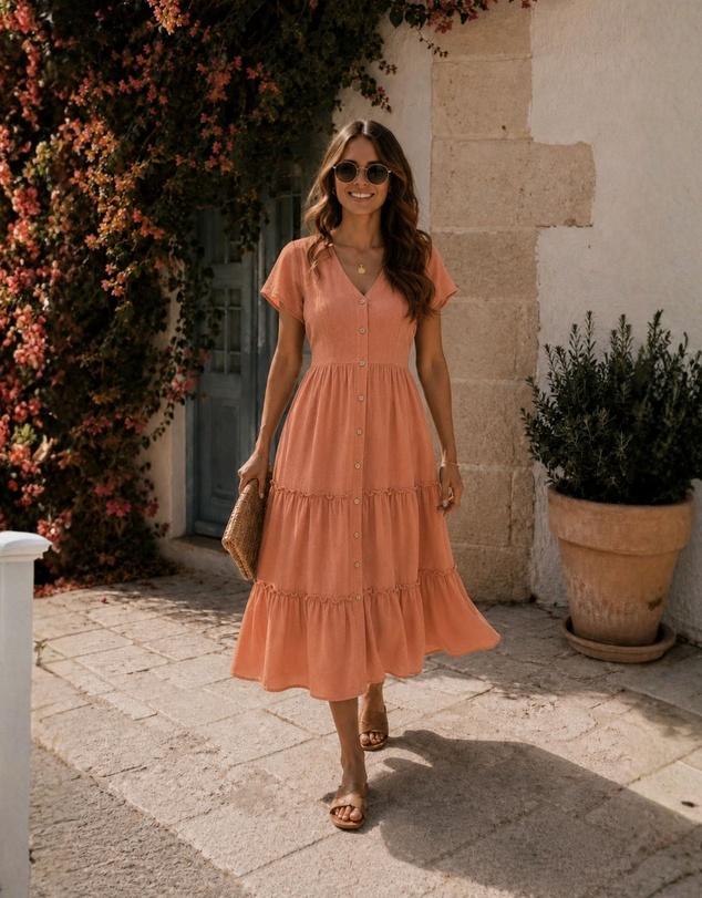 Esther & Co - Celie Dress - Rust