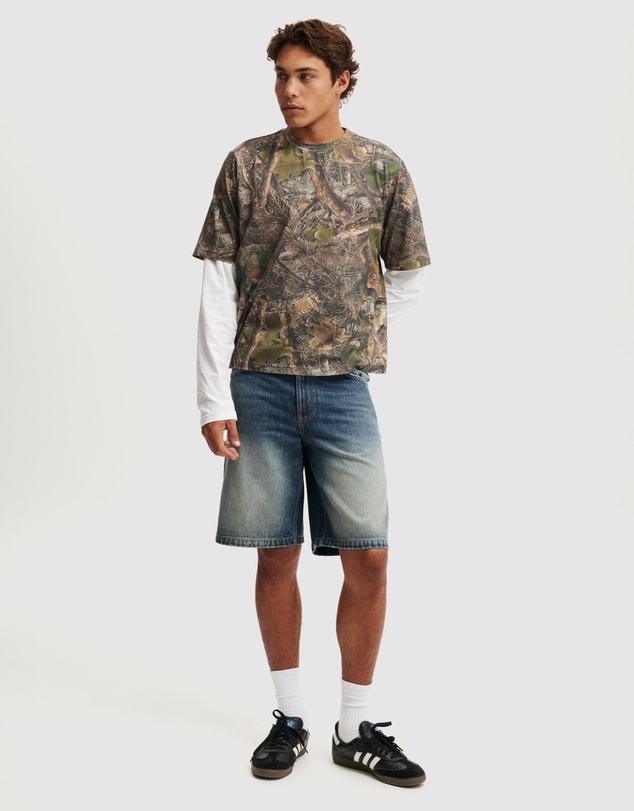 Cotton On - Baggy Denim Shorts