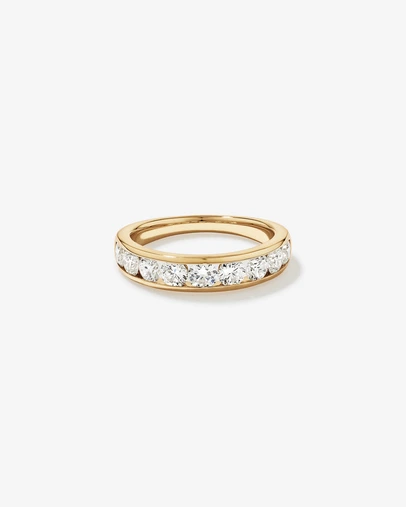Michael Hill - 1.50 Carat TW Round Brilliant Laboratory-Grown Diamond Channel Set Wedding Ring in 10kt Yellow Gold