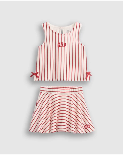 GAP - Print French Terry Bow Tank X Skort Set - Babies-Kids