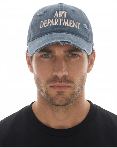 THE TALES - Destroyed Art Department Blue Trucker Cap