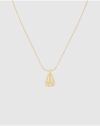 Rosefield - Pavé Striped Gold-Tone Necklace