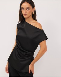 Calli - Marla Off-Shoulder Satin Top
