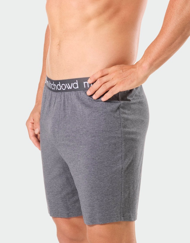 Mitch Dowd - Mitchdowd Mens Soft Bamboo Knit Sleep Short - Grey Marle