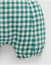 Purebaby - Gingham Overalls Christmas -Kids-Babies
