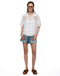 THE TALES - Ravello Linen Crochet Camp Shirt
