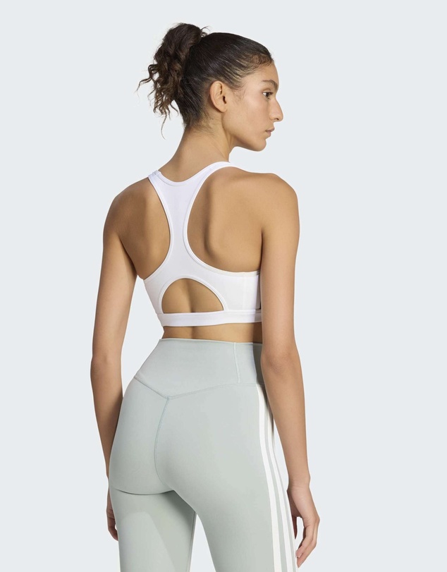 adidas Performance - Optime Essentials Workout 3-Stripes Medium Support Bra Womens
