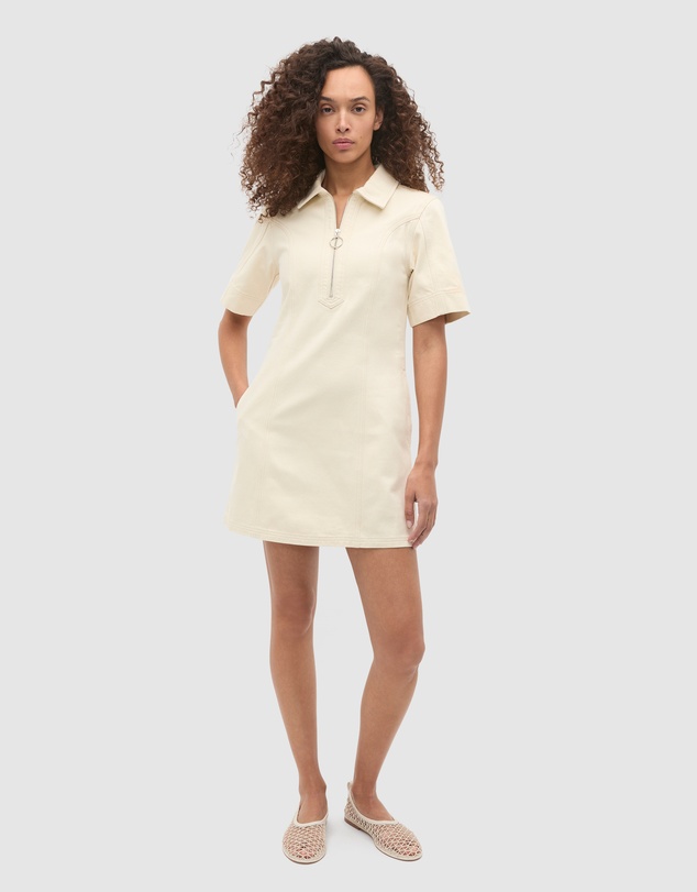 Seed Heritage - Denim Zip Mini Shirt Dress