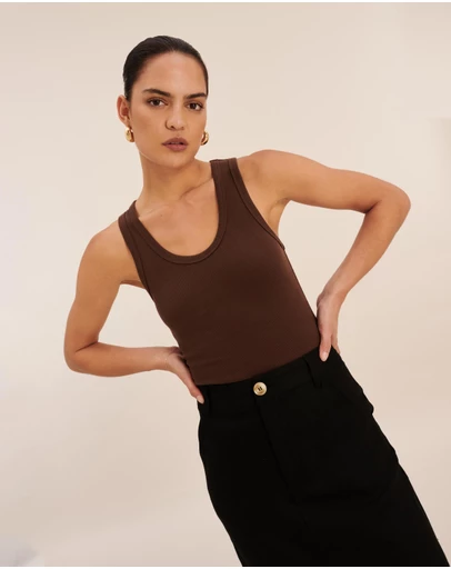 AERE - Cotton Scoop Tank