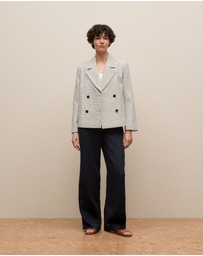 Trenery - Stripe Peacoat in White