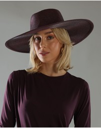 Morgan & Taylor - Aria Racewear Fedora in Burgundy Red