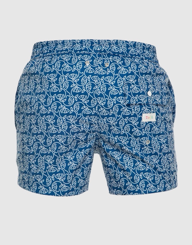 Tolu Australia - Boardshorts with Blue Fishes