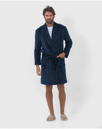 Coast Clothing - Oslo Mens Dressing Gown - Navy
